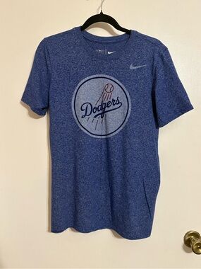 Nike Blue Dodgers Heathered Short Sleeve Tee